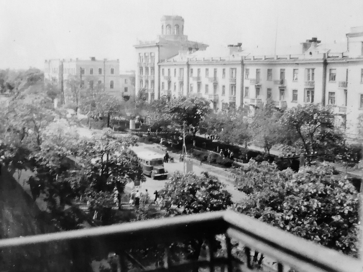 Фотографии Новомосковска, Вид на улицу Советскую, лето 1968 года, 1968 год