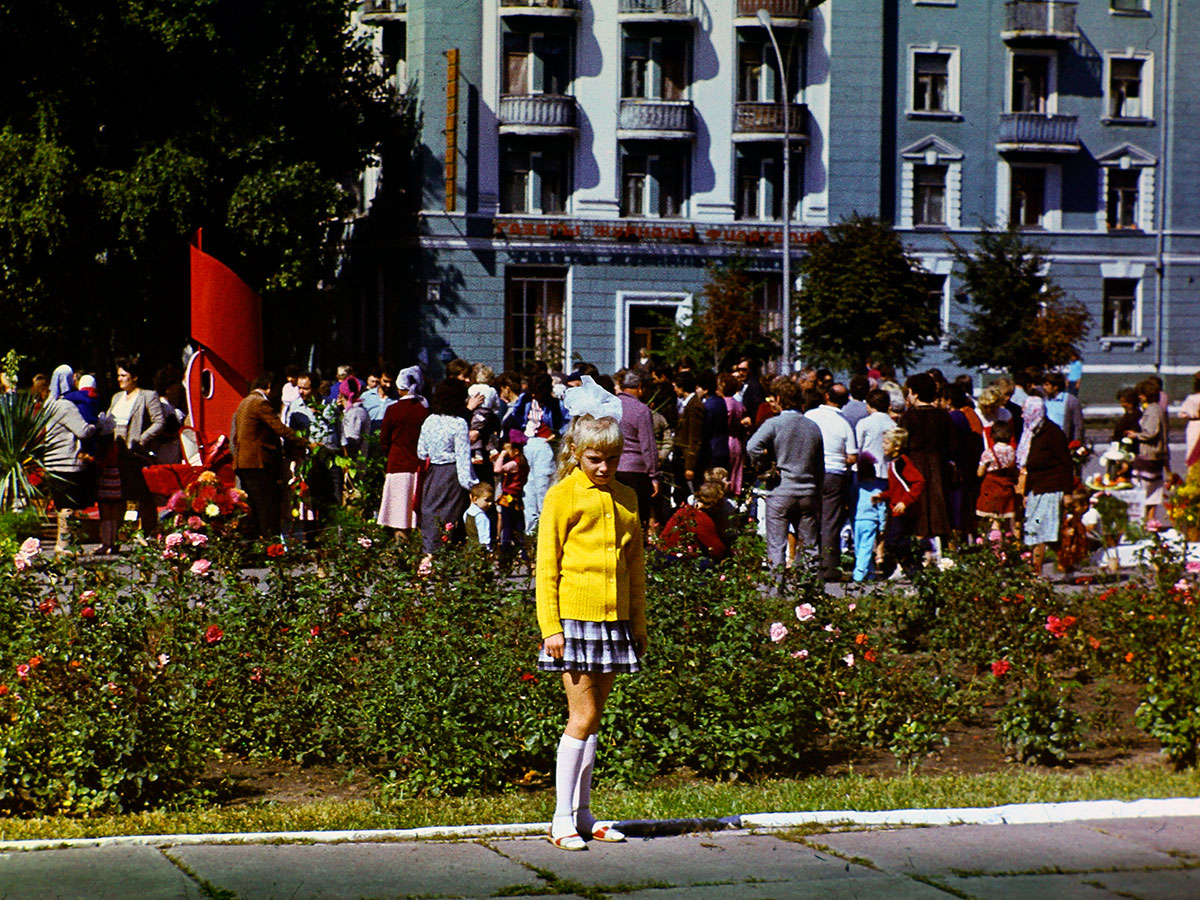 Фотографии Новомосковска, Площадь Ленина, праздник цветов, 1986 год